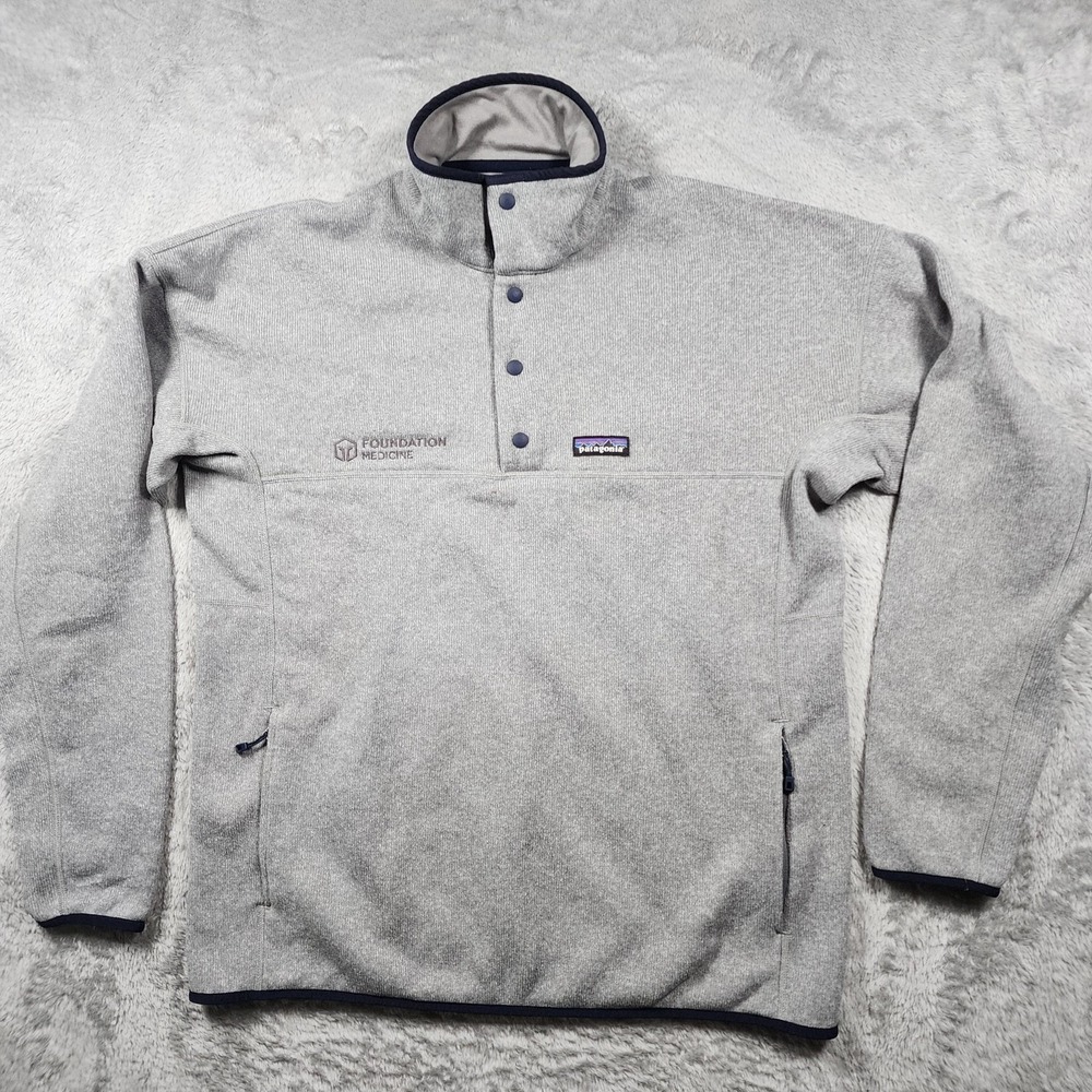 Patagonia Better Sweater Jacket Mens Large Gray Fleece 1/4 Snap Pullover Hiking